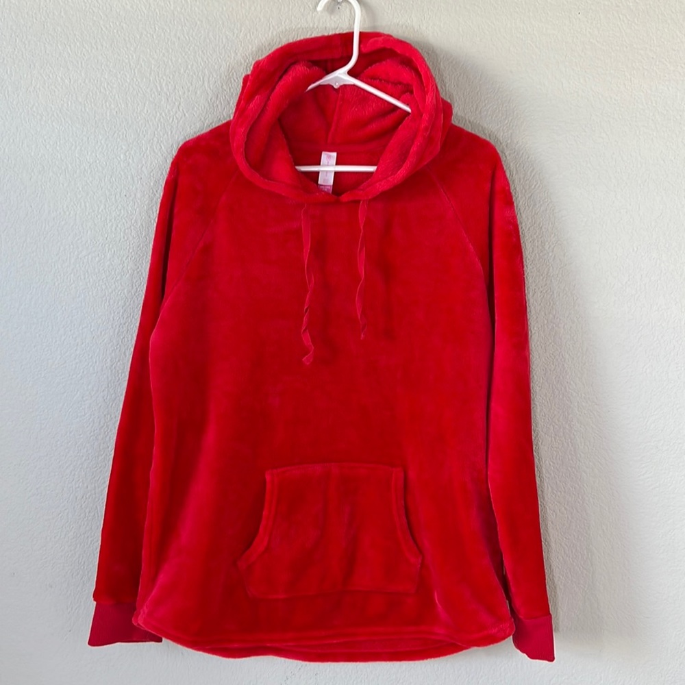 No Boundaries Plush Red Hoodie Sweater Size XXL/XXL(19)